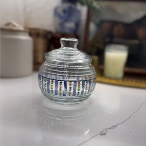 KIG Indonesia Tulip Pattern Glass Jar